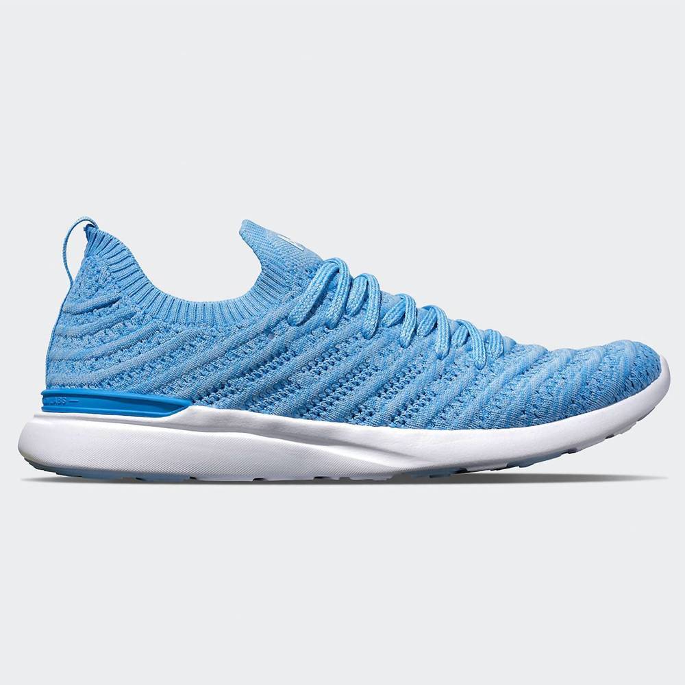 NEW APL women's techloom wave running shoes in coastal blue/ice blue/melange